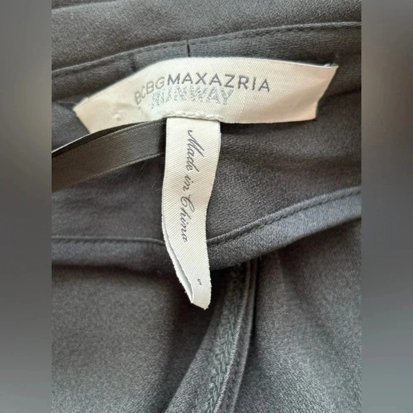 BCBG Max Azria Olive Green Square Neck Puff Sleeve Short Sleeve Top Size Small - Picture 4 of 6